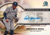 2023 Bowman Scouts' Top 100 #BTP85 Roderick Arias Autograph Baseball Card