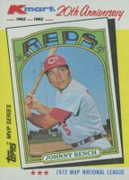 1982 K-Mart 20th Anniversary #22 Johnny Bench Baseball Card
