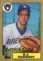 1987 Topps Tiffany #216 B.J. Surhoff Baseball Card