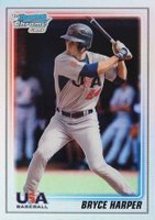 2010 Bowman Chrome 18U USA Baseball #BC8 Bryce Harper Refractor Baseball Card