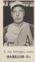 1969 Oakland A's Andersen #5 Joe DiMaggio Baseball Card