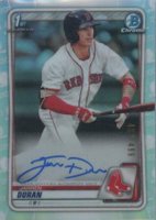2020 Bowman Chrome Prospect Autographs #CPAJD Jarren Duran Refractor Baseball Card