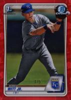 2020 Bowman Chrome Prospects #BCP25 Bobby Witt Jr. Red Refractor Baseball Card
