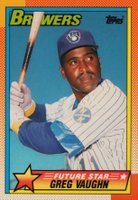 1990 Topps Tiffany #57 Greg Vaughn Baseball Card