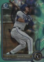 2022 Bowman Draft #BDC6 Gavin Cross Chrome-Aqua Lava Refractor Baseball Card