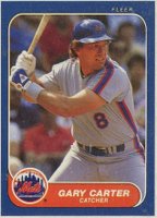 1986 Fleer Box Panels Handcut #C-7 Gary Carter Baseball Card