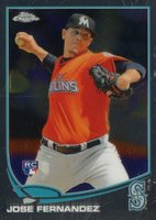 2013 Topps Chrome #32 Jose Fernandez Uncorrected Error Baseball Card