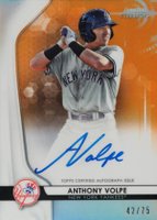 2020 Bowman Sterling Prospect Autographs #AV Anthony Volpe Orange Refractor Baseball Card