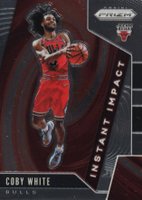 2019 Panini Prizm Instant Impact #6 Coby White Basketball Card