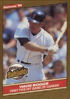 1986 Donruss Highlights #11 Wade Boggs Baseball Card