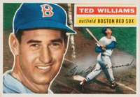 1956 Topps #5 Ted Williams White back Baseball Card