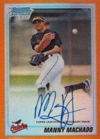 2010 Bowman Chrome Draft Picks & Prospects #BDPP80 Manny Machado Autograph-Orange Refractor Baseball Card