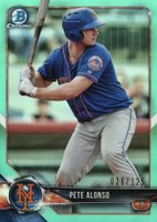 2018 Bowman Prospects Chrome #137 Pete Alonso Aqua Refractor Baseball Card