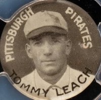 1910 Sweet Caporal Pins # Tommy Leach Large Letters Baseball Card