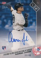 2017 Topps Now  #103C Aaron Judge Autograph-Blue Baseball Card