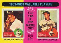 1975 Topps #201 1963 MVP's Baseball Card