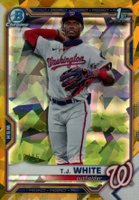 2021 Bowman Draft Chrome Sapphire Edition #BDC157 T.J. White Gold Baseball Card