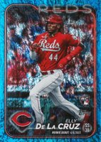 2024 Topps Update #US350 Elly de La Cruz Blue Holo Foilboard Baseball Card