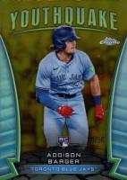 2024 Topps Chrome Youthquake #YQ84 Addison Barger Update-Gold Refractor Baseball Card