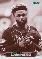 2024 Topps Stadium Club #223 Junior Caminero Sepia Baseball Card