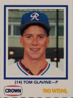 1987 Crown Oil Richmond Braves #14 Tom Glavine Baseball Card