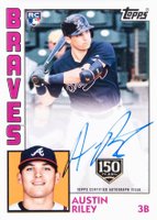 2019 Topps Update 1984 Topps Baseball Autographs #AR Austin Riley 150th Anniversary Baseball Card