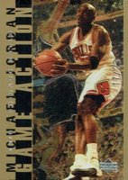 1998 Upper Deck MJ Living Legend Game Action #G11 Michael Jordan Gold Basketball Card