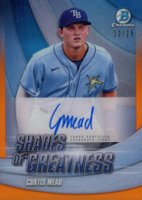 2022 Bowman Chrome Shades of Greatness Autographs #SGACM Curtis Mead Orange Refractor Baseball Card