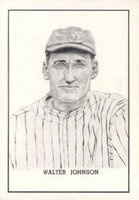 1950 Callahan Hall of Fame # Walter Johnson Baseball Card