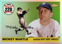 2007 Topps Chrome Mantle Home Run History #220 Mickey Mantle Refractor Baseball Card