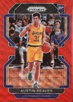 2021 Panini Prizm #165 Austin Reaves Ruby Wave Basketball Card