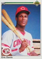 1990 Upper Deck #116 Eric Davis No Copyright Baseball Card