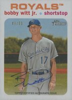 2020 Topps Heritage Minor League Real One Autographs #BWJ Bobby Witt Jr. White Border Baseball Card