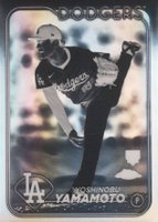 2024 Topps Chrome #18 Yoshinobu Yamamoto Negative Refractor Baseball Card