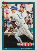 1991 Topps Tiffany #520 Mark Grace Baseball Card