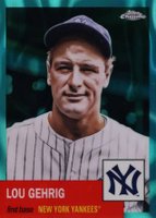 2022 Topps Chrome Platinum Anniversary #4 Lou Gehrig Aqua Lava Refractor Baseball Card