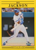 1991 Fleer #561 Bo Jackson Baseball Card