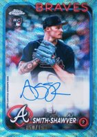 2024 Topps Chrome Update Chrome Baseball Update Series Autographs #ACAS AJ Smith-Shawver Aqua Wave Baseball Card