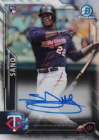 2016 Bowman Chrome Autograph Rookies #MS Miguel Sano Refractor Baseball Card
