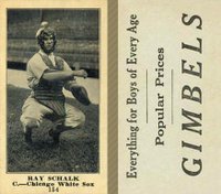1916 Gimbels #154 Ray Schalk Baseball Card