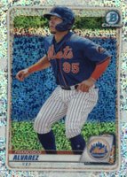 2020 Bowman Draft #BD143 Francisco Alvarez Chrome-Sparkle Refractor Baseball Card