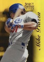 1996 Select Certified #30 Mike Piazza Mirror Gold Baseball Card