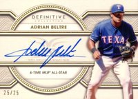 2022 Topps Definitive Legendary Autograph Collection #LACABE Adrian Beltre Baseball Card