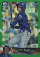 2018 Bowman Draft #BDC6 Jarred Kelenic Chrome-Batting-Green Refractor Baseball Card