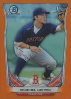 2014 Bowman Draft Picks #CDP22 Michael Chavis Chrome-Orange Refractor Baseball Card
