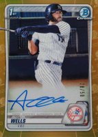 2020 Bowman Draft Chrome Draft Picks Autographs #CDAAWE Austin Wells Gold Refractor Baseball Card