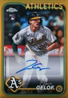 2024 Topps Chrome Update Chrome Baseball Update Series Autographs #ACZG Zack Gelof Gold Refractor Baseball Card