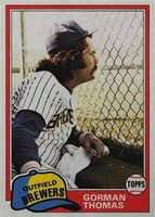 1981 Topps #135 Gorman Thomas Baseball Card