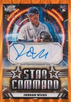 2024 Topps Chrome Cosmic Star Command Autographs #JW Jordan Wicks Orange Galactic Baseball Card