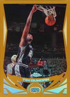 2004 Topps Chrome #50 Tim Duncan Gold Refractor Basketball Card